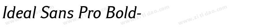 Ideal Sans Pro Bold字体转换